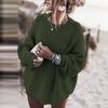Winter Knitwear Women's Batwing Sleeve Knitted Pullover Solid Casual Loose Sweaters Ladies O-Neck Basic Pullover Jumper