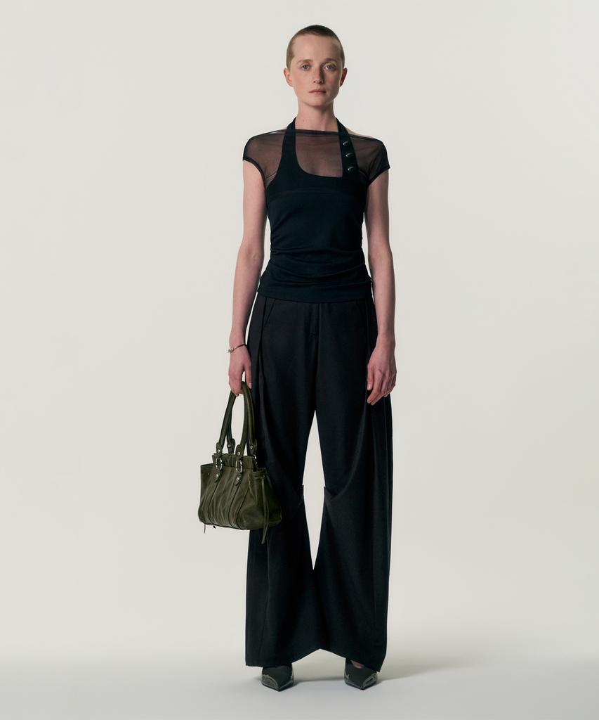 Kimzisu Ruched Belt Tote Bag_Green