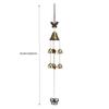 Creative Metal Copper Bells 6 Bells Handmade Outdoor Metal Wind Chimes Handmade Craft Gift Garden Hanging Decor for Outdoor