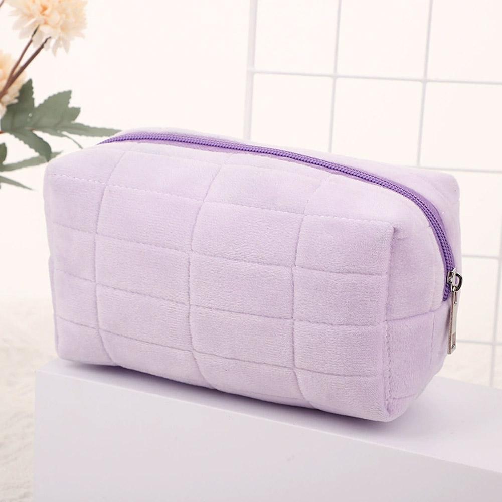 Flannel Makeup Bag Large Capacity Portable Travel Handbag Wash Bag Cute Pen case Stationery box Cosmetics&Toiletries storage bag