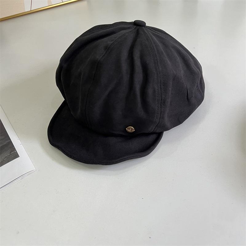 Autumn New Big Head Circumference Cloud Star Anise Beret Women's Casual Versatile Face Small Cap