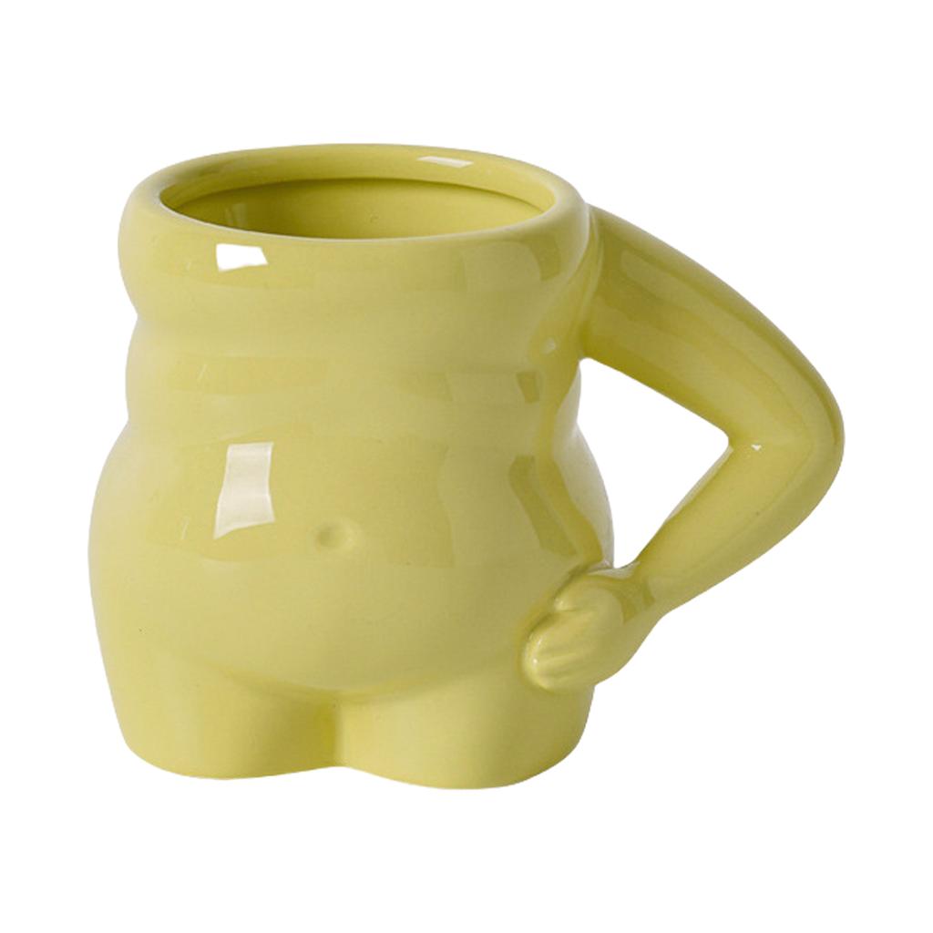 Durable Belly Shaped Tea Cup Trendy Belly Shaped Ceramic Mug Creative Drinkwares for Personal and Gift Use