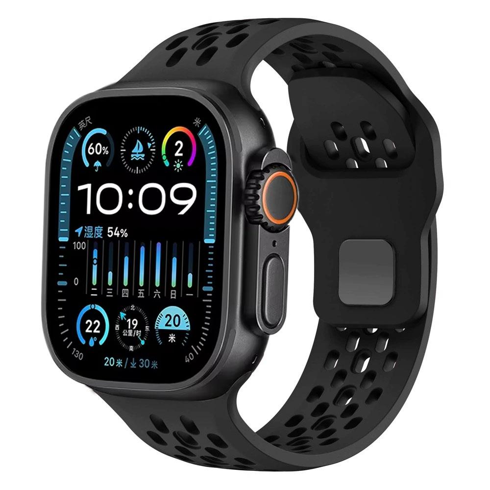 Breathable Silicone Strap for Apple Watch Band 49mm 46mm 45mm 44mm 42 41 40mm Sport Bracelet iWatch Ultra 11 10 9 8 7 6 SE3 Belt