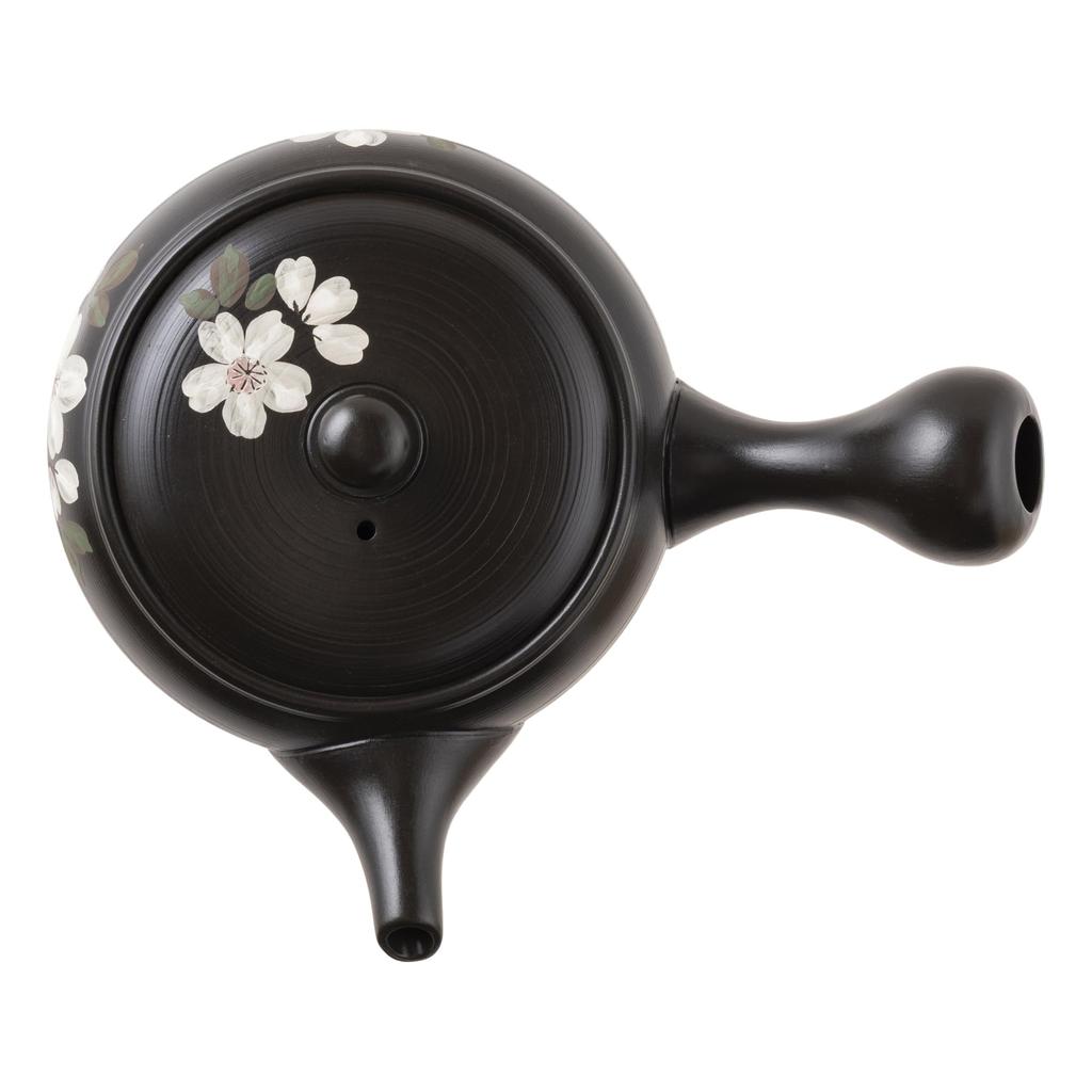 White Cherry with a Mesh for Roasted Green and Brown Rice Made In Tk011 Tokoname-yaki Teapot, Takeharu, Blossom, 300ml, Sash, Deep-steamed Tea, Tea,