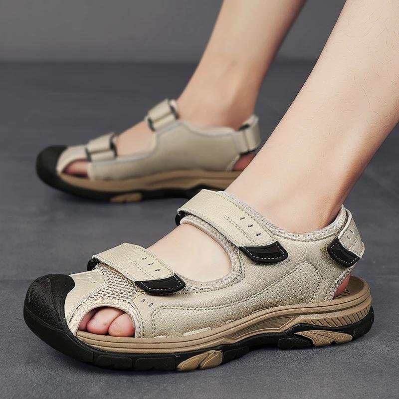 Fashion 2025 Summer Fashion Light Casual Sneakers Men's Beach Sandals Gladiator Men's Sandals Outdoor Roman Slippers Breathable Hombre