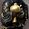 Hanro Art Carving Buddha Statue Daikokuten Seven Lucky Gods Wood Carving Boxwood Good Luck and Fortune Business Prosperity Health and Prosperity Good