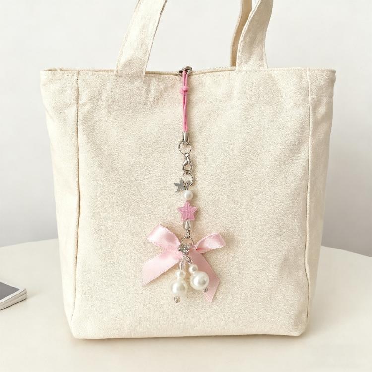 Multipurpose Sturdy Alloy Pearls Bowknot Keychain for Adding A Touch Of Elegant to Any Stylish Outfits Daily Use