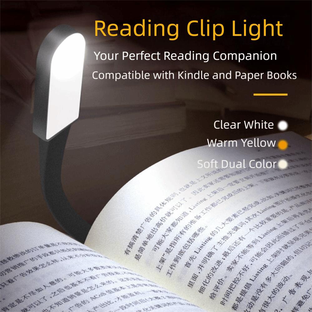 Book Lights With Clip USB Eye Protection Reading Lamps Touch Dimming LED Lamp 360 Degree Bending Bedroom Bedside Night Light
