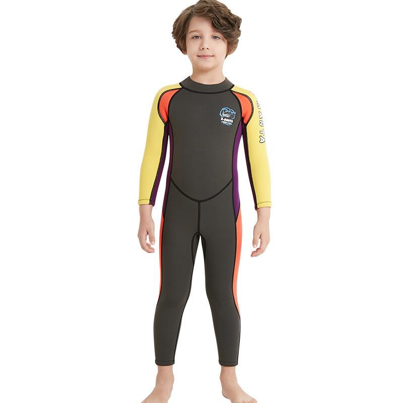 Children's Diving Suit 2.5MM Swimming Boys 'one-piece Long-sleeved Warm Sun-protected Surfing Snorkeling