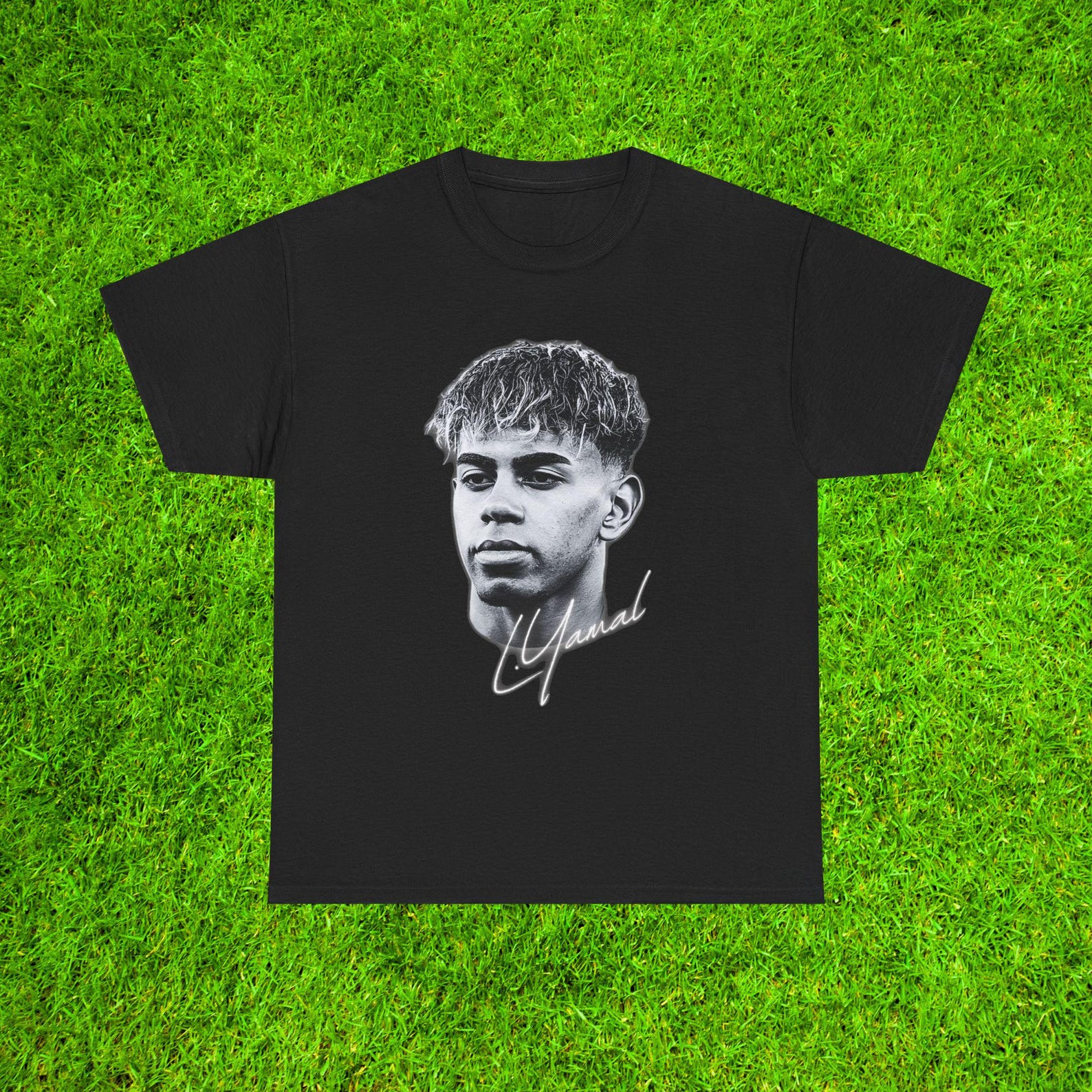 Lamine Yamal T-Shirt FC Barcelona Spain Soccer Fan Gift Wonderkid Football Tee Euro 2024 Graphic Streetwear Clothing Barca Merch Art Black M