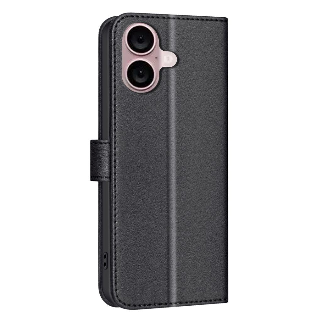 BINFEN COLOR BF34 für iPhone 16 Hülle Quadratisches Gittermuster Lederhülle mit Handschlaufe