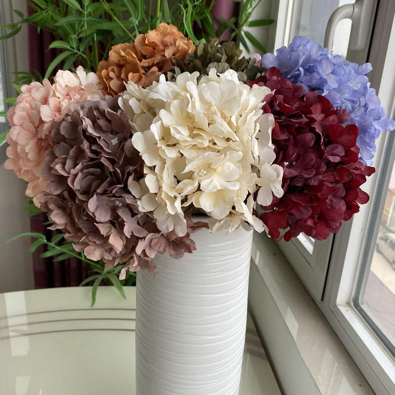 Hydrangea Wedding Silk Bouquet Artificial Flower For Party Home Ornament Hotel