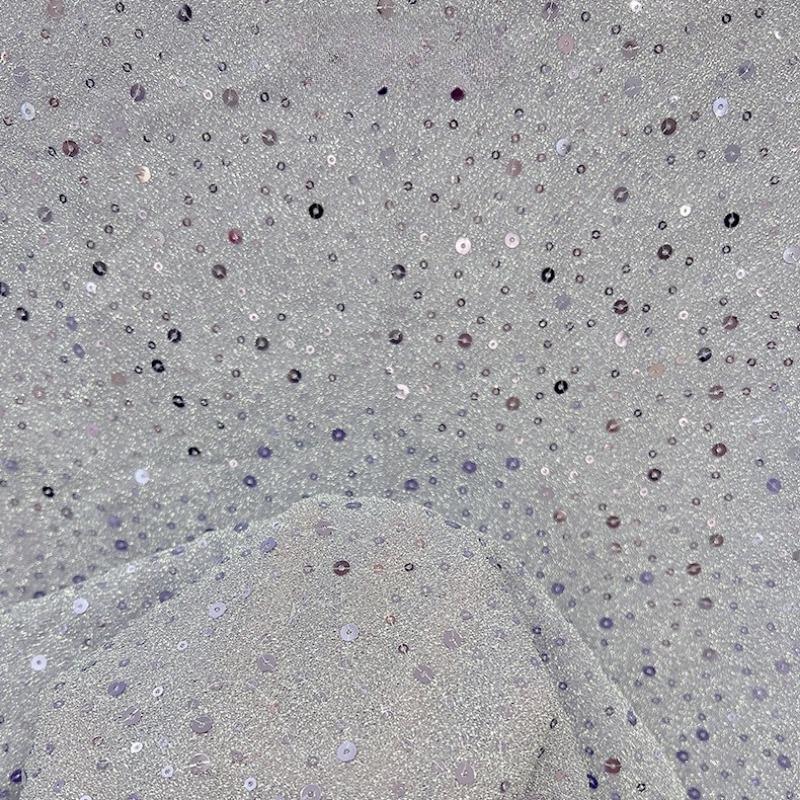 1/3/5Yard Fashion Colorful Embroidered Fabric for DIY Sewing Wedding Dress Skirt Mesh Material Shiny Sequin Embroidery