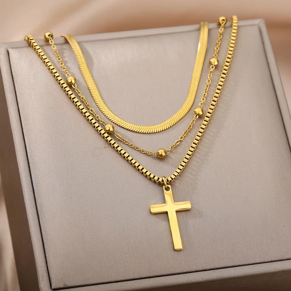Light Luxury Heart & Moon Multi-layer Chain Necklace for Women