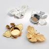 Butterfly Metal Shirt Cufflinks, Rhinestone Embellishments For Cuffs And Collar, And Rhinestone Button Covers