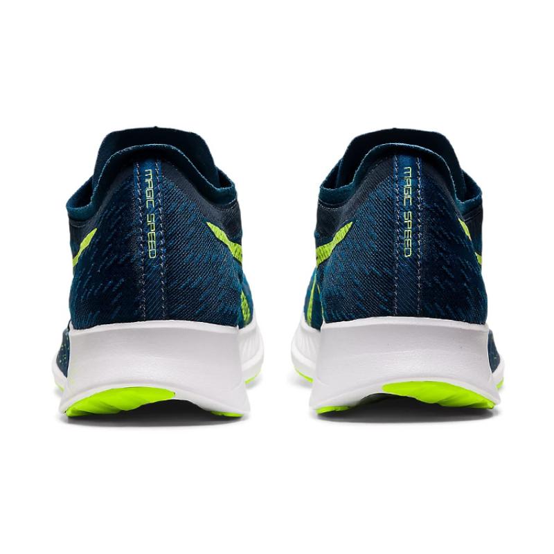 ASICS Magic Speed Mako Blue Hazard Green Sneakers 1011B026-402
