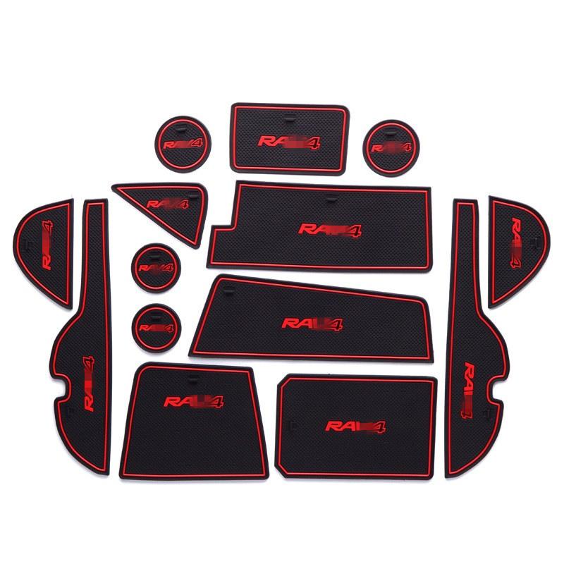 

Anti-Slip Gate Slot Mat Rubber Coaster for Toyota RAV4 2016 2017 2018 Facelift XA40 RAV 4 Hybrid Accessories Car Sticker Styling червоний