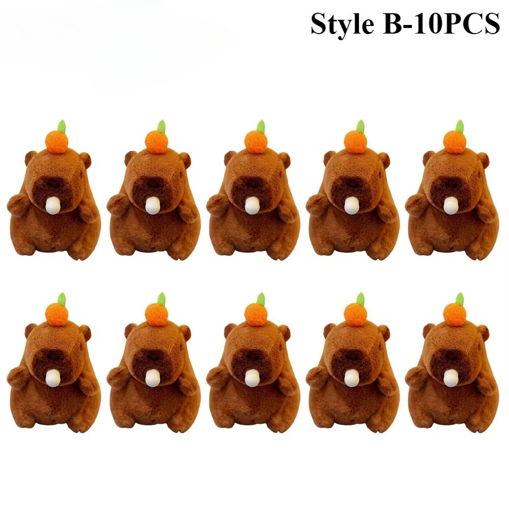 1-20PCS Spit Bubble Capybara Plush Keychain Capybara Pendant Plush Toy Bag Pendant Doll Gift Pendant Cute Car Keychain