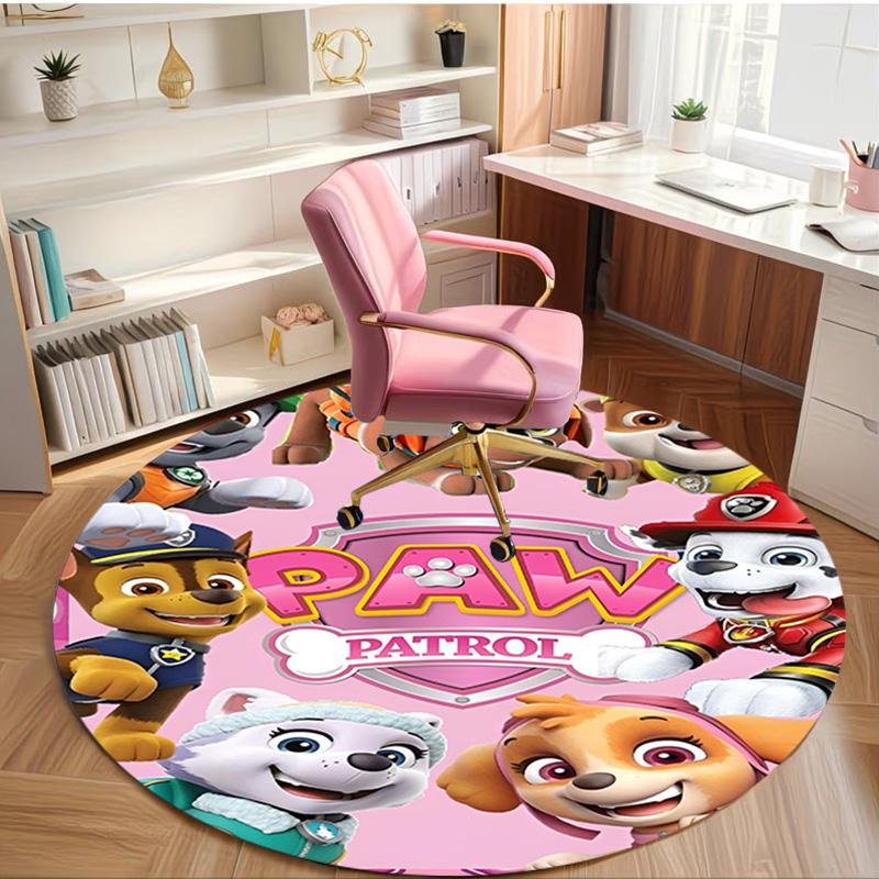 PAW Patrol Print Round Rug, Washable Floor Carpet, For Entryway Dorm Laundry Room Office Study, Home Decor Birthday Christmas Gift