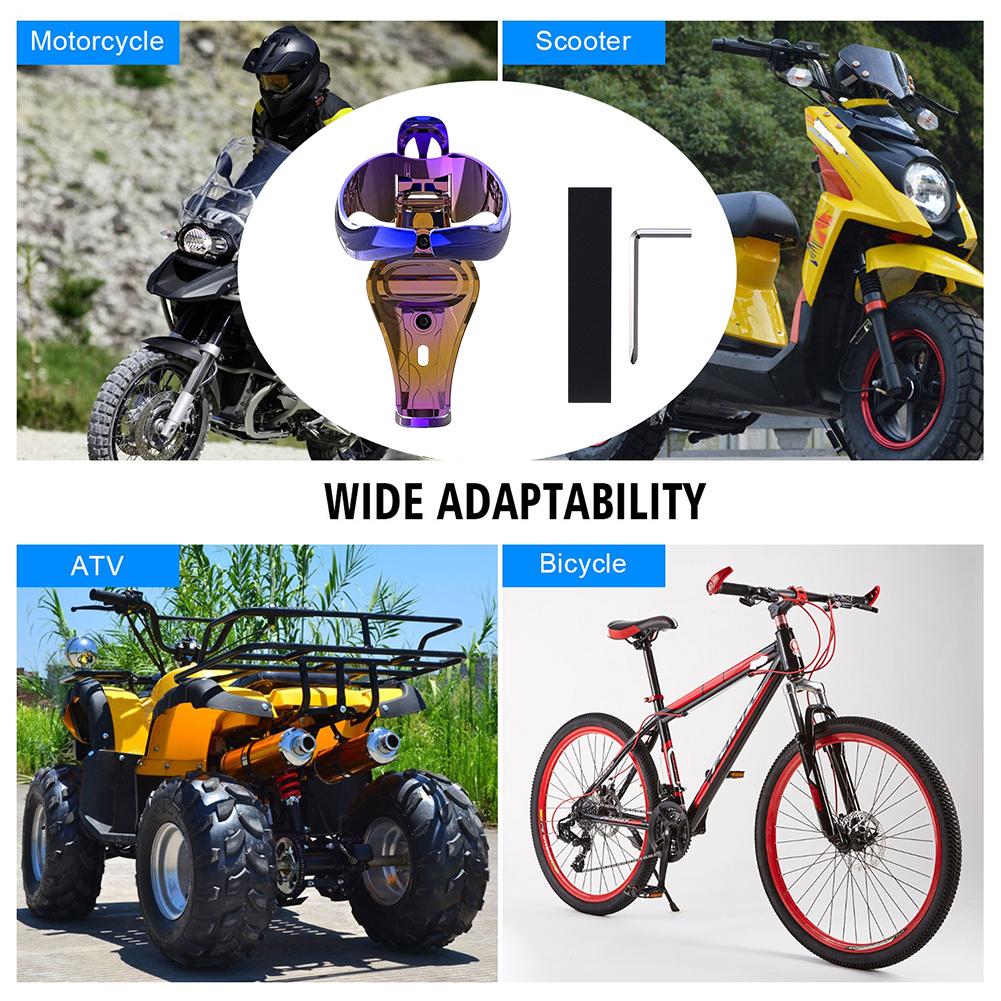 Foldable Water Bottle Holder and Cup Mount for Motorbike Bicycle Handlebar Perfect for Cycling and Riding