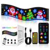 Dynamic Scrolling Text Board Car Pixel Christmas Light, App-Controlled Smart LED Panel with USB Power And Window Lights Remote Control, Animation DIY