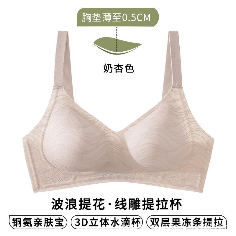 [Copper Ammonia Moisture-absorbing Fabric] Modal High Elastic and Comfortable Fabric, Small Chest Gathering Bra Upper Support Without Steel