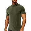 High Collar Bottomed Men'S Short Sleeved Men'S Fashion Casual Top T-Shirt