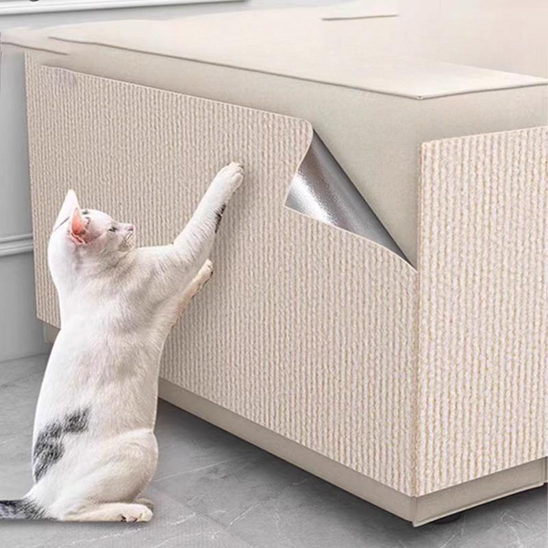 Wall Mounted Cat Scratching Pad Non Slip Self Adhesive Cat Scratching Board Durable Cuttable Indoor Furniture Protector Anti Cat Scratch Sofa Sticker