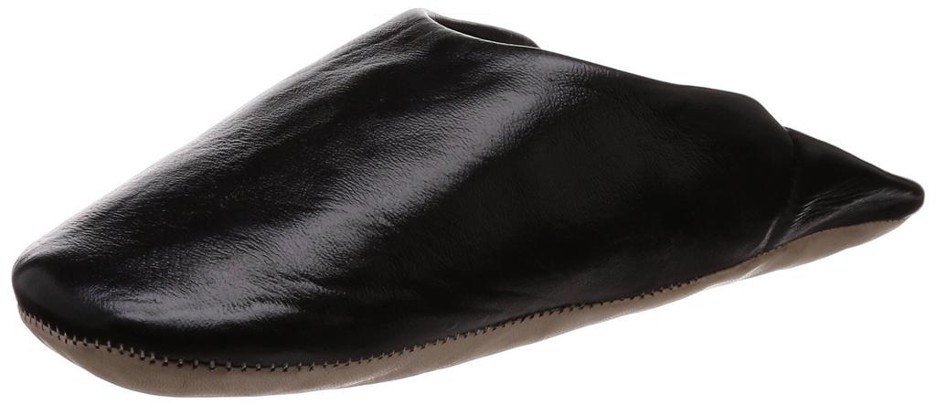 Fatima Morocco Simple Babouche MFM001 Black 27cm Men's