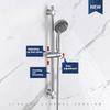 Non-drilled Lifting Rod Shower Accessory Shower Head Bracket Bathroom Rain Shower Head Base Adjustable Fixed Rod