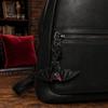 Versatile Keychain 1/2/3Pcs Pendant, Black Alloy Spring Buckle Key Chain, Double-Layer Plush Bat Denim Bag Charm Wings Holder, Goth Style Red