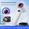 Rechargeable High-Speed Handheld Fan with Digital Display