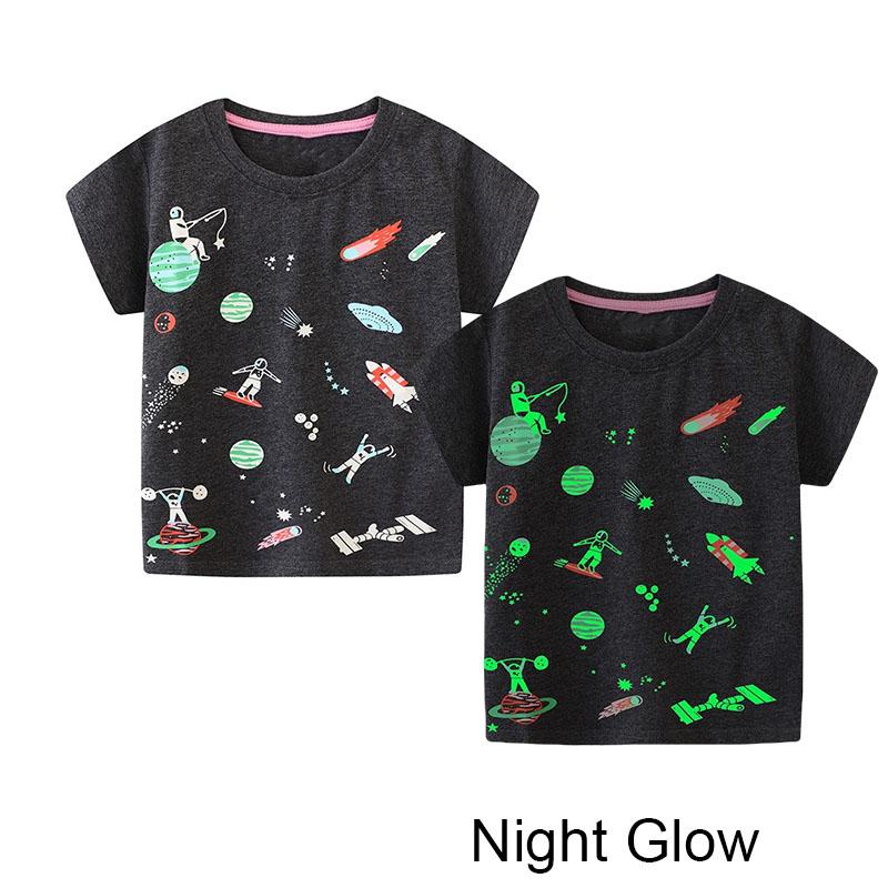 Jumping Meters New Arrival Spaceman Print Summer Boys Tshirts  Toddler Animals Cotton Clothes Kids Tees Tops
