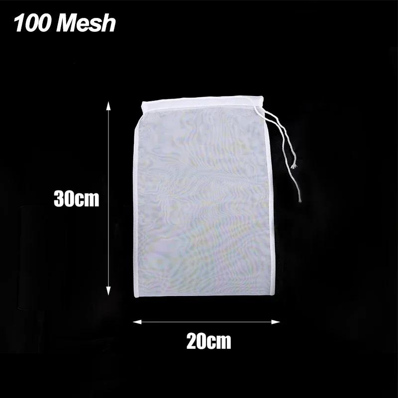100 Mesh Soya Sütü Şarap Filtre Torbası Kuruyemiş Yoğurt Torbası Çay Kahve Yağ Naylon Filtre Ağı Örgü Yeniden Kullanılabilir Mutfak Gıda Süzgeçleri Filtre Torbaları
