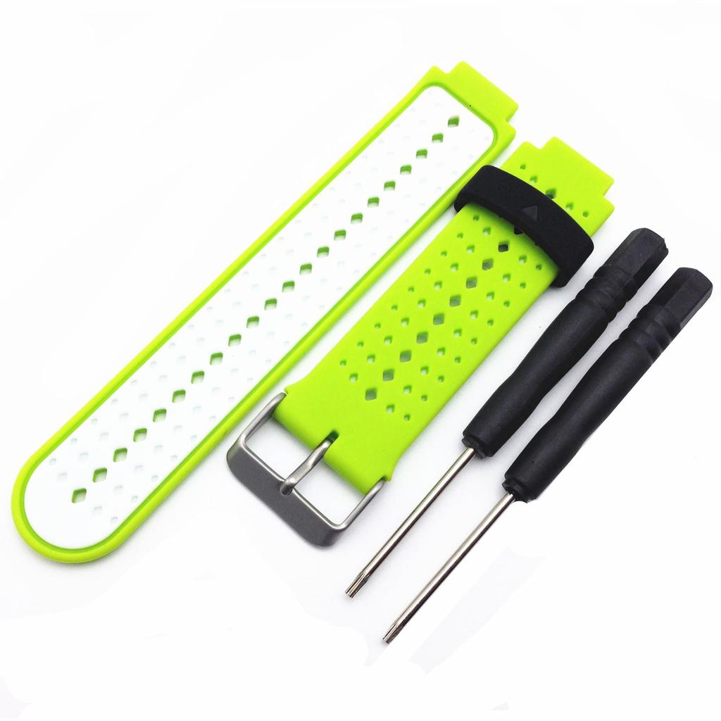 Bicolor Rhombus Hole Silicone Strap for Garmin Forerunner 220/230/235/620/630