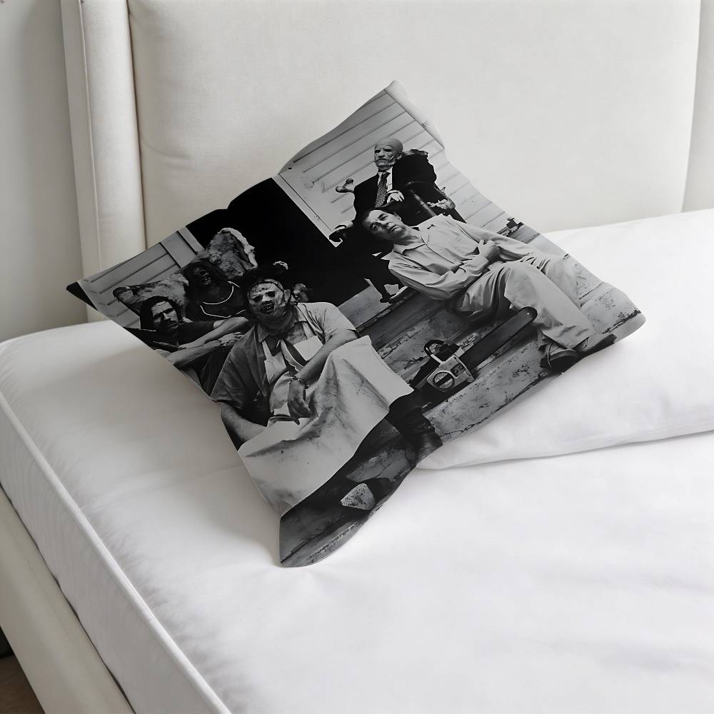 SSaw Horror MMassacre Cool Printed Pillowcase Soft Polyester Pillow Cover Home Bedding Decor Print Gift No Pillow Core