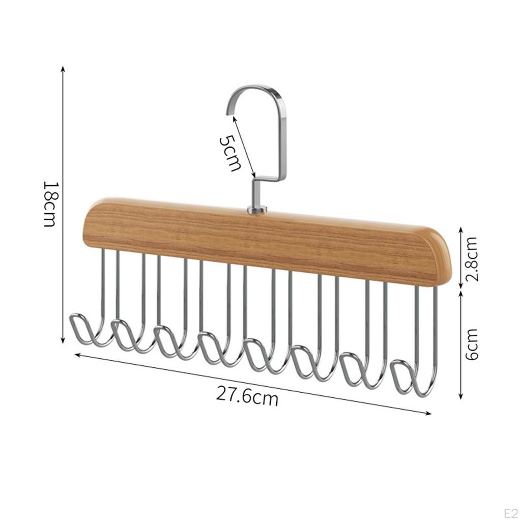 Linne Klädhängare Bälte Underkläder 8 Krokar BH-organisatör Sjal för Bad