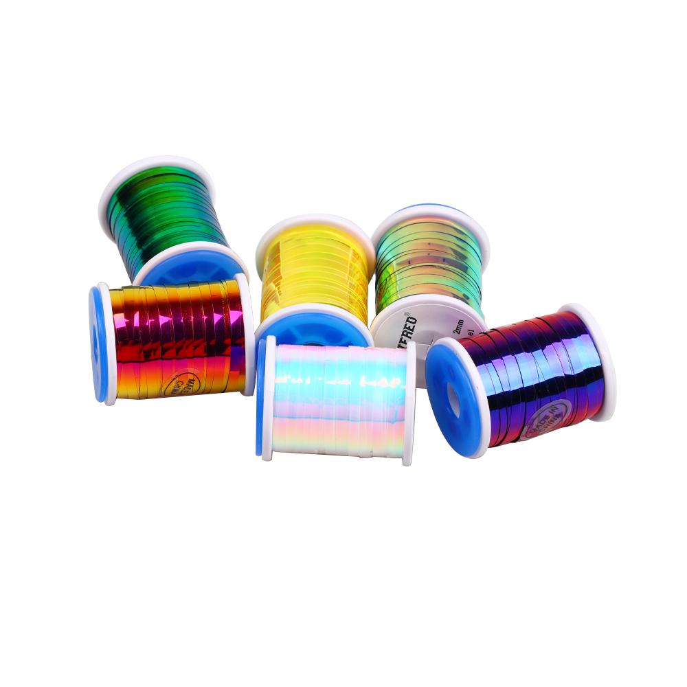 2mm 2 Tones Fly Tying Material Flat Mylar Tinsel for Streamer Flashback Nymphs Midge Body Rib Fishing Lure