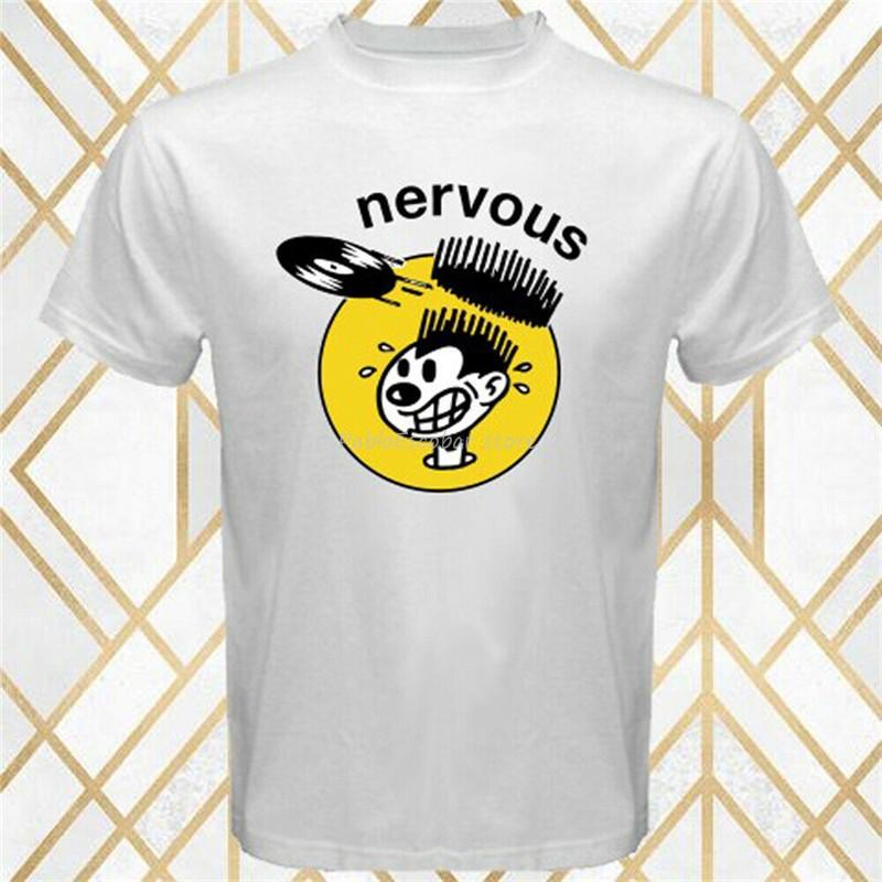 

Nervous Records Music Production House Logo Men S White T-Shirt Size S - 3Xl Sweatshirt Tee Shirt men summer tshirt 4XL