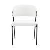Set of 2 Modern Dining Chairs with Metal Frame, Upholstered Seat and Backrest – Sturdy