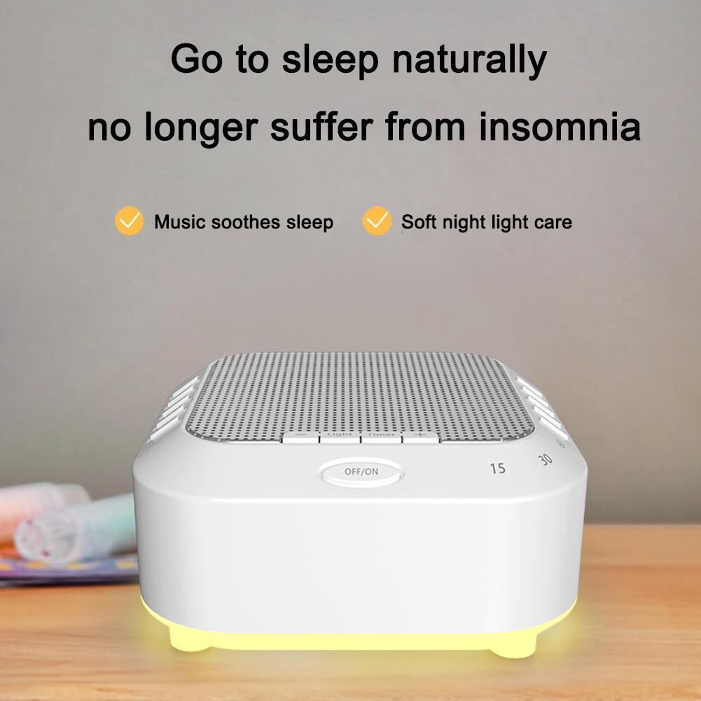 White Noise Sound Machine 28 Solfeggio Frequencies Soothing Therapy Sleep Sounds Portable Baby Sleep Machine Rechargeable S S4L5