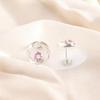 Natural Pink Morganite Gemstone Handmade 925 Sterling Silver Stud Earrings 0.64" CE-13-7