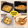 50/200PCS Kitchens Accessories Air Fryer Paper Kitchen Utensils Disposable Square Round Pastry Molds BBQ Plate Non-stick Pad