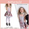 Halloween Costume For Kids And Adults Terrifying Gray Bloodstained Ghost Bride Dress With Lace And Tulle Skirt