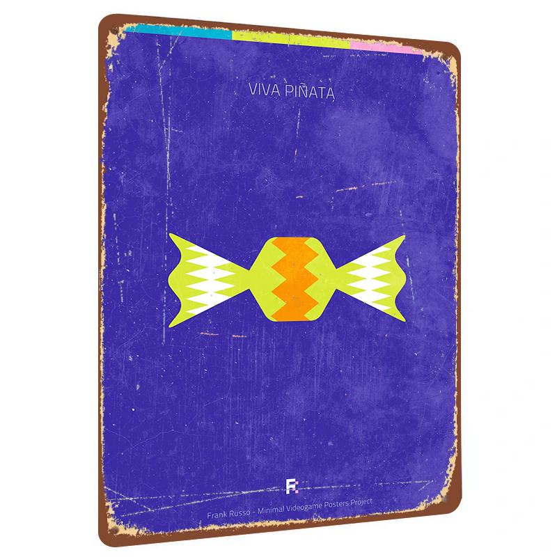 

Viva Pinata Minimalist Candy Poster Custom Metal Wall Art Home Decor Game Room Decorative Sign 20x30cm（7.8x11.8inch）