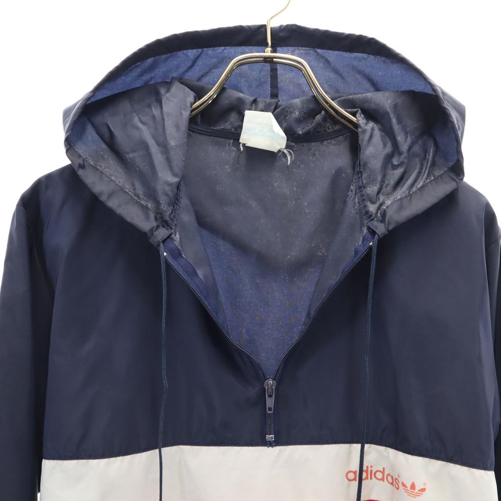 Adidas lata 80. vintage Anorak Parker S Granatowy kieszonkowy Męski Używany