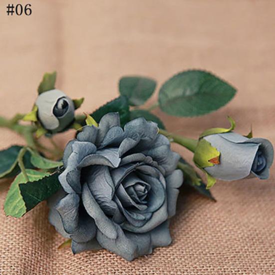 1Pc Artificial Rose Fabric Fake Flower for Wedding Home Party Office Decoration