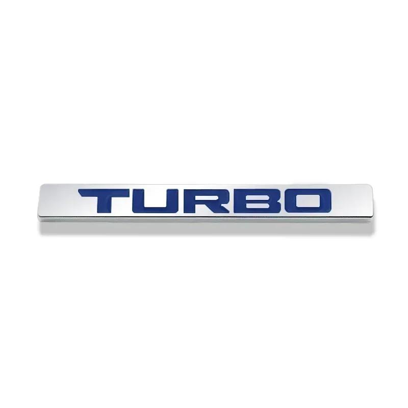 3D Metal TURBO Letters Rear Boot Trunk Emblem Badge Sticker Decals For F111 Civic Accord CR-V XR-V Fit Car Styling Accessories 111f