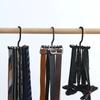 20 Claw 360 Degree Black Tie Rack Plastic Multi-functional Rotating Rack Scarf Belt Jewelry Collection Rack