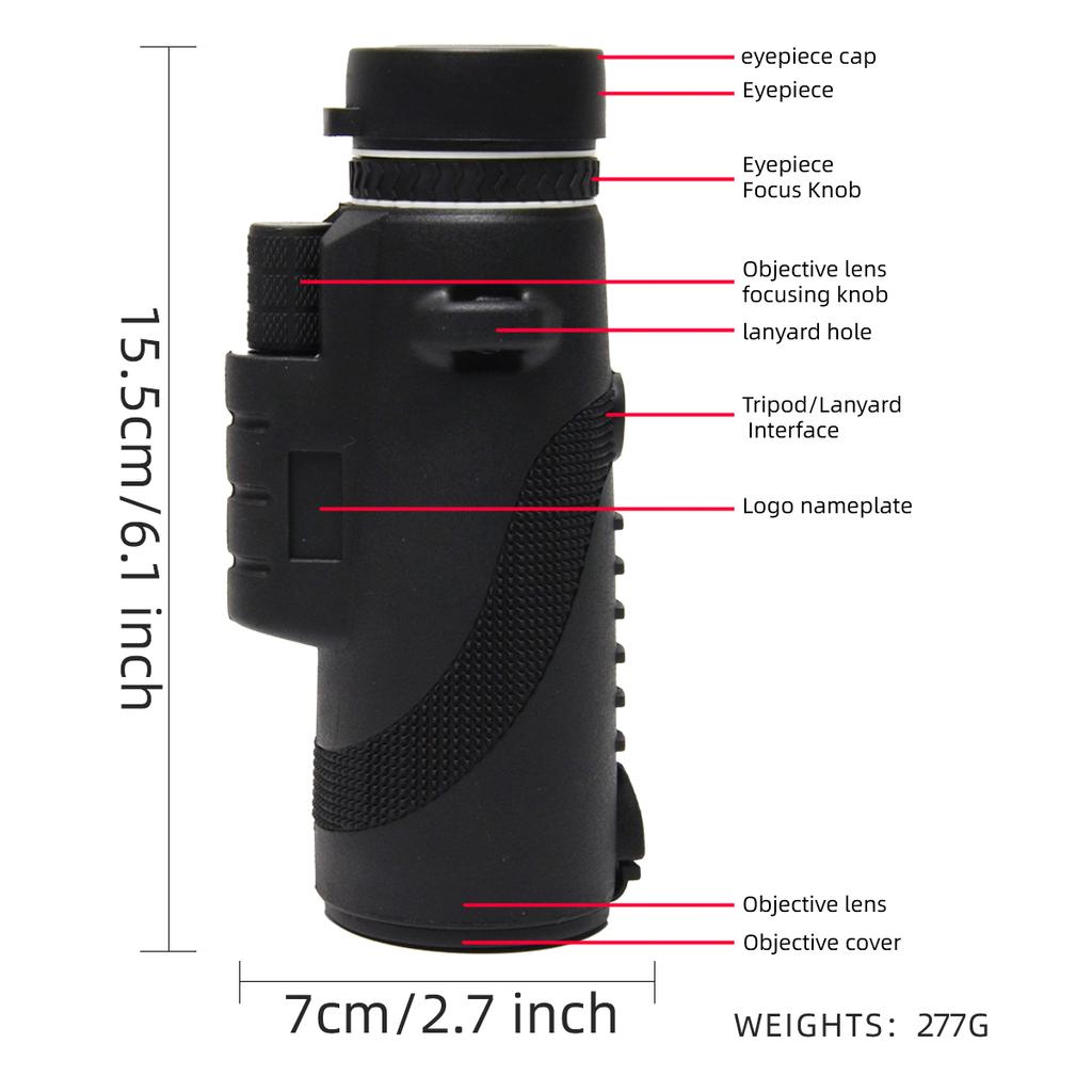 80X100 HD Ισχυρό Μονοκυάλι Τηλεσκόπιο Φορητά Κιάλια Τηλεσκόπιο Μεγάλης Εμβέλειας Κυνήγι Κάμπινγκ Με Υπαίθριο Κάμπινγκ Ταξίδι